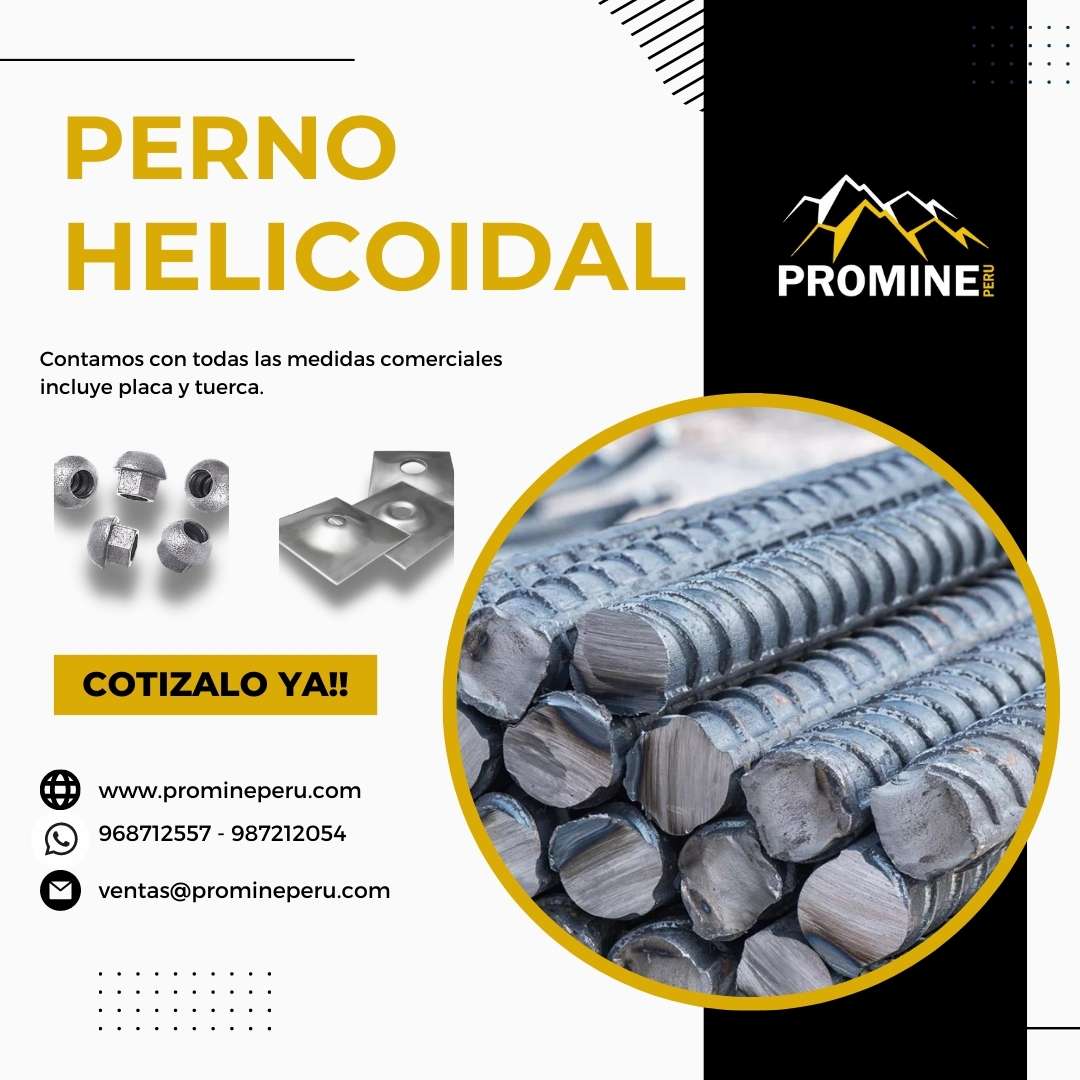 BARRA HELICOIDAL CON PLATINA Y TUERCA-PROMINE PERU